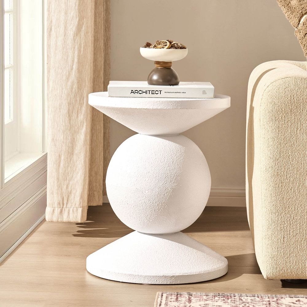 DUS-CC2-06551 Grade-B Dusk Raya Side Table – Off White RRP £67.00