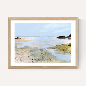 EAS-CCG-00064 Grade-C0 East End Prints Sea View by Dan Hobday 30x40 Oak Framed Art Print RRP £60.00