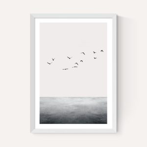 EAS-CCG-00069 Grade-C0 East End Prints The Ocean by Kubistika 30x40 White Framed Art Print RRP £60.00