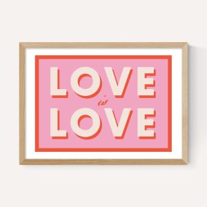 EAS-CCG-00072 Grade-C0 East End Prints Love Is Love by Studio Eleni 60x80 Oak Framed Art Print RRP £160.00