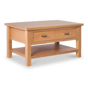 ROS-OUT-01432 Grade-C1 Roseland Furniture London Oak Coffee Table RRP £189.95