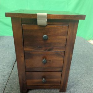 ROS-OUT-01711 Grade-C2 Roseland Furniture Duchy Acacia Bedside Table RRP £89.95